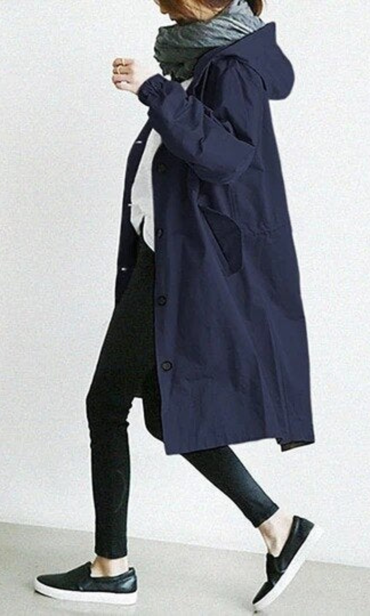 Morgana | Damen Trenchcoat Schwarz | Lange Jacke