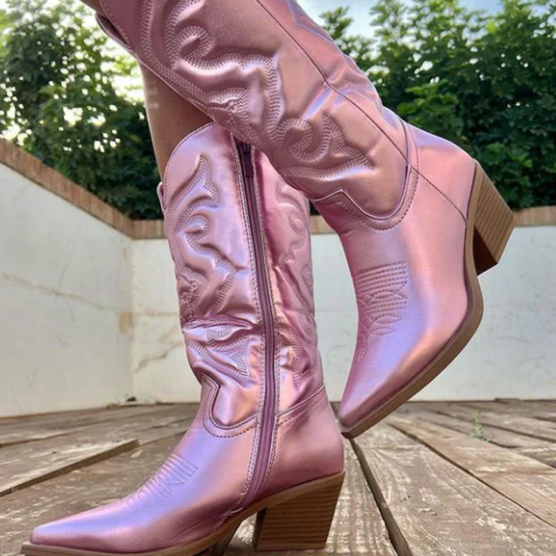 Daenerys | Damen Western Cowboystiefel | Khaki