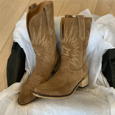 Daenerys | Damen Western Cowboystiefel | Khaki