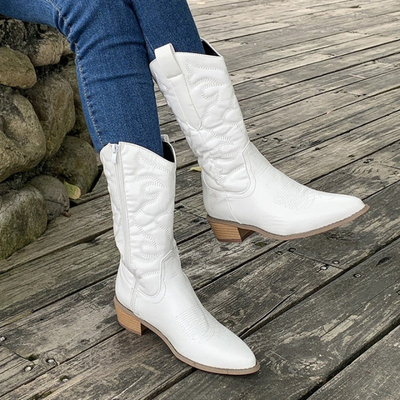 Daenerys | Damen Western Cowboystiefel | Khaki