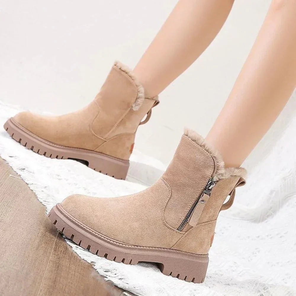 Damen Winterboots mit Futter und robuster Sohle