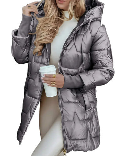 Gesteppte Damen Winterjacke mit Kapuze