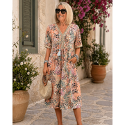Dana | Damen Sommer Midikleid für den Abend – Sandbeige