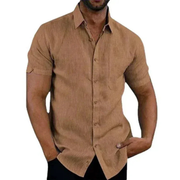 Danny | Herren Sommer Hemd Schlicht – Khaki