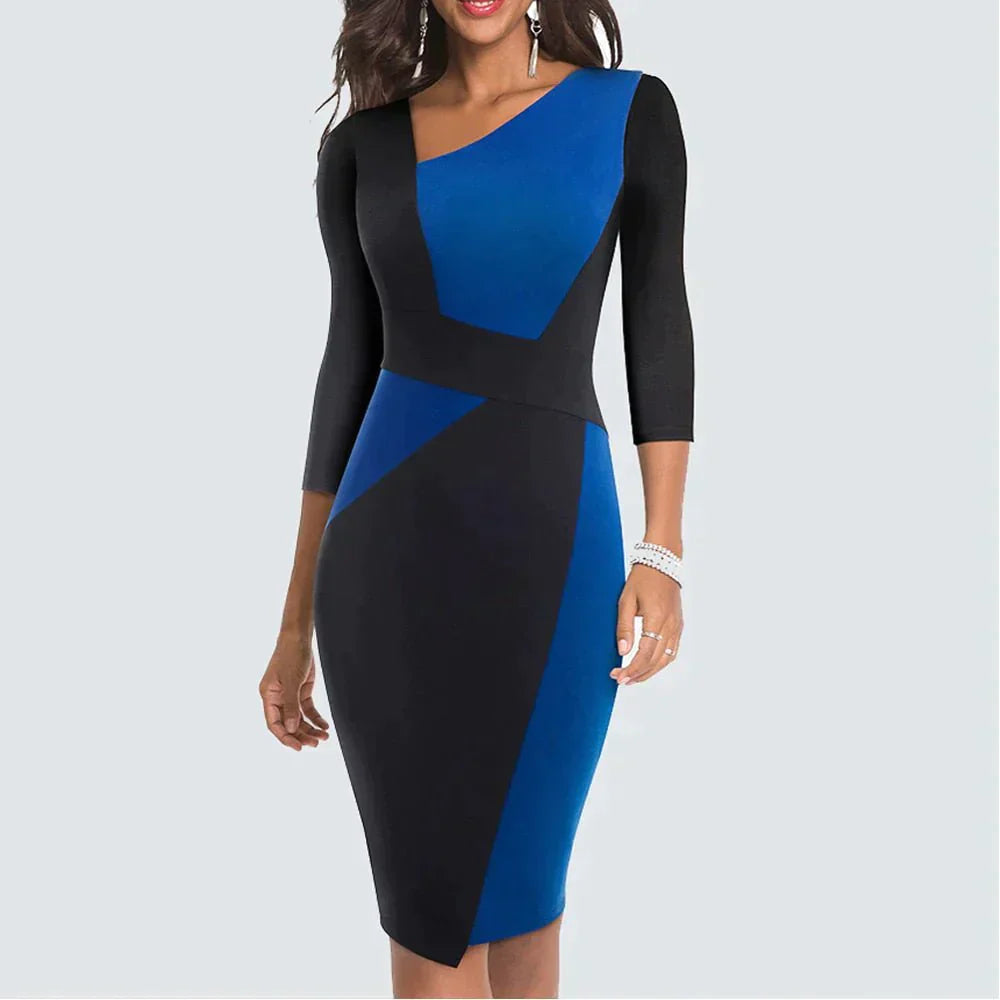 Marika - Patchwork-Bleistiftkleid