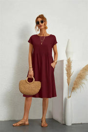 Mia | Elegantes Sommerkleid für festliche Anlässe – Rotwein