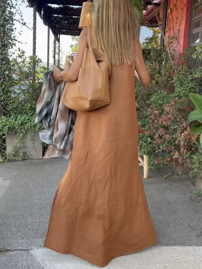 Eva - elegantes schwarzes maxikleid