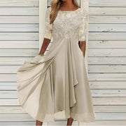 Puck™ - Elegantes Midi-Kleid aus Spitze – Beige