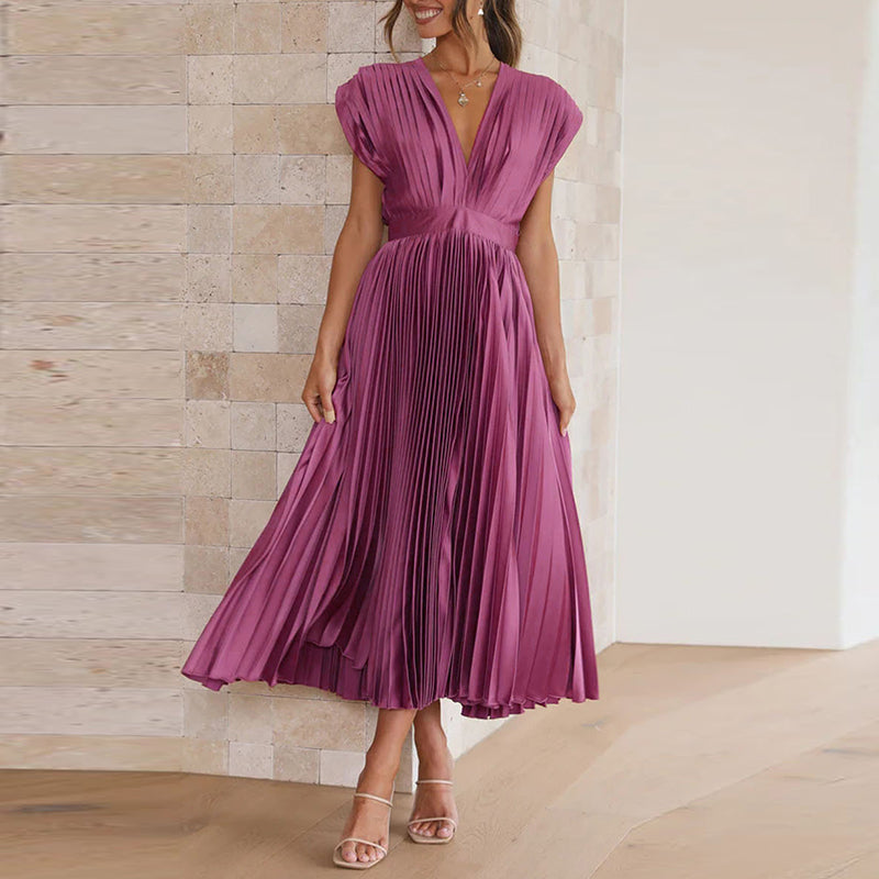 Maricar - Elegantes Kleid mit V-Ausschnitt Klassischer Stil