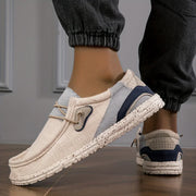 Salvion | Atmungsaktive Herren-Slipper mit rutschfester Sohle – Weiß