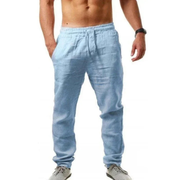 Diederich | Herren Leichte Leinenhose – Himmelblau