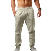 Diederich | Herren Leichte Leinenhose – Hellkhaki