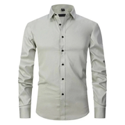 Dieter | Herren Hemd Schlicht Zeitloser Look – Hellgrau