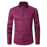 Dieter | Herren Hemd Schlicht Zeitloser Look – Kastanienbraun