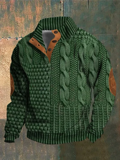 Albert - Herren-Retro-Kaschmir-Rollkragenpullover mit hohem Kragen