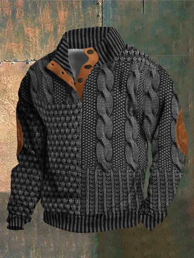 Albert - Herren-Retro-Kaschmir-Rollkragenpullover mit hohem Kragen