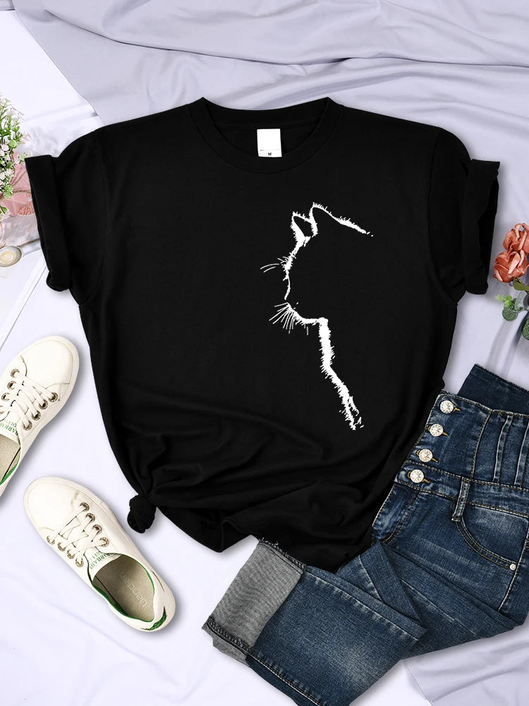 T-Shirt für Frauen mit Katze