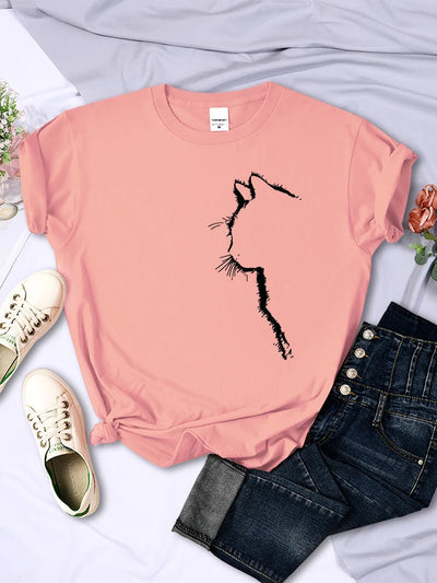 T-Shirt für Frauen mit Katze