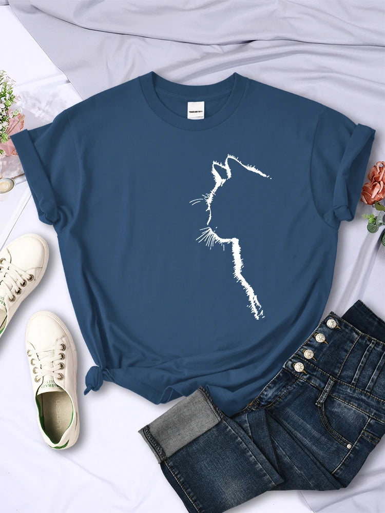 T-Shirt für Frauen mit Katze