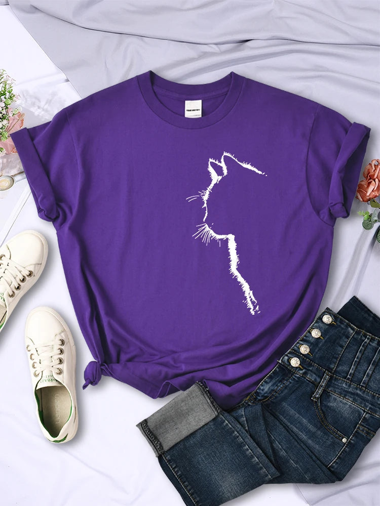 T-Shirt für Frauen mit Katze