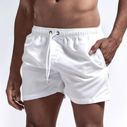 Kallo | Herren Badeshorts, Boardshorts mit Kordelzug Sommer – Weiß