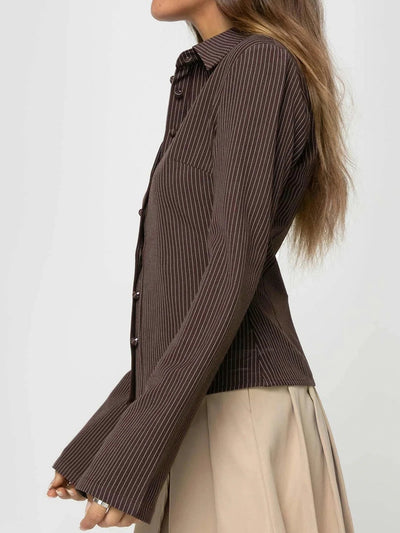 Veronica | Top im Retrostil mit Knopfleiste