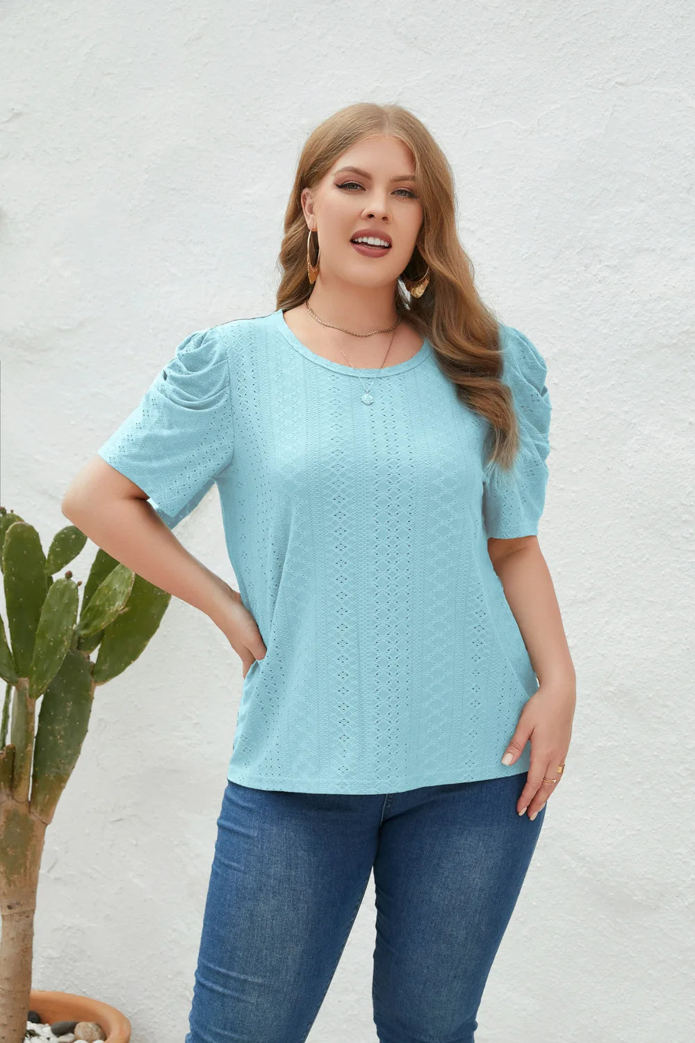 Cham - Plus Size Bluse Bequem Elegant
