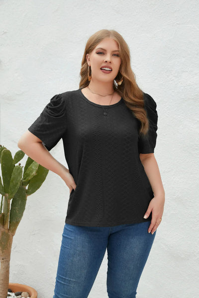 Cham - Plus Size Bluse Bequem Elegant