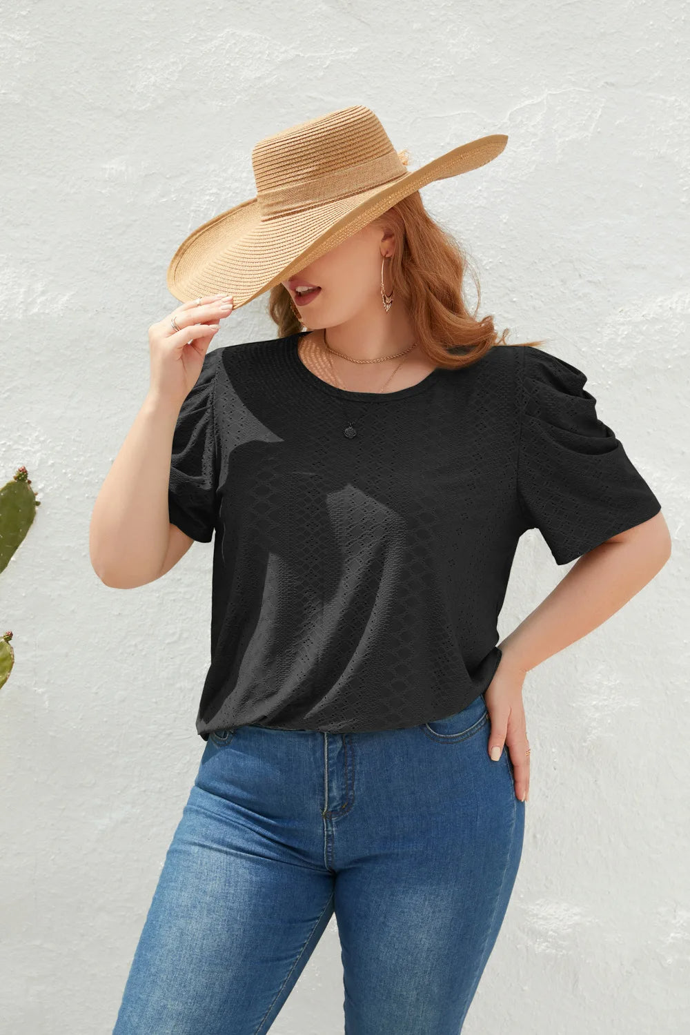 Cham - Plus Size Bluse Bequem Elegant