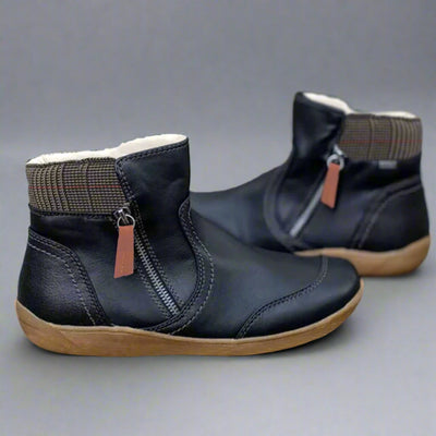 Valeska | Premium Wasserdichte Lederstiefel mit Fußstütze