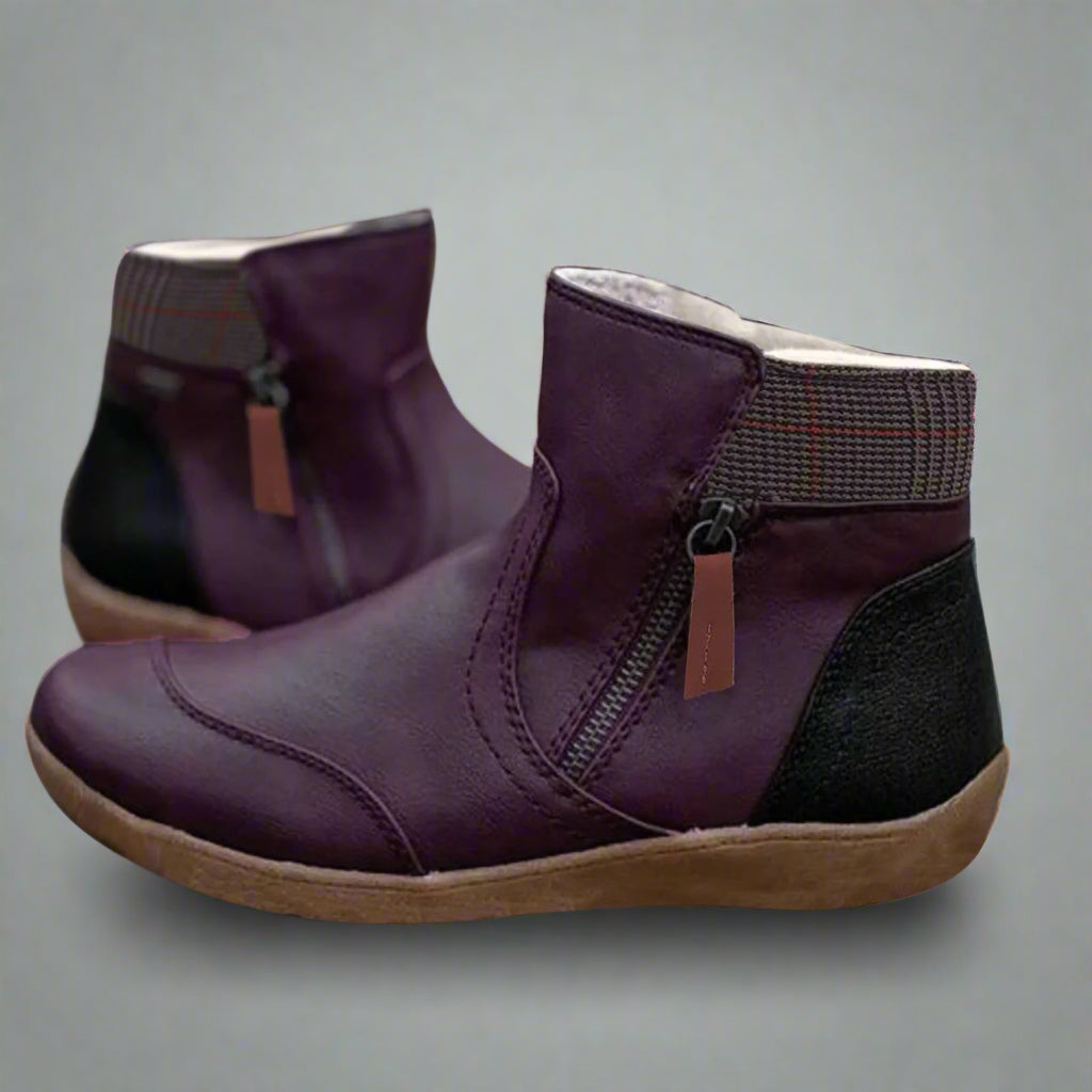 Valeska | Premium Wasserdichte Lederstiefel mit Fußstütze