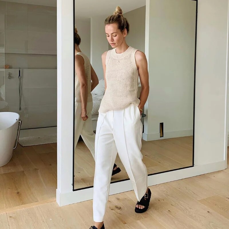 Khalea - Gestricktes Ärmelloses Top Damen