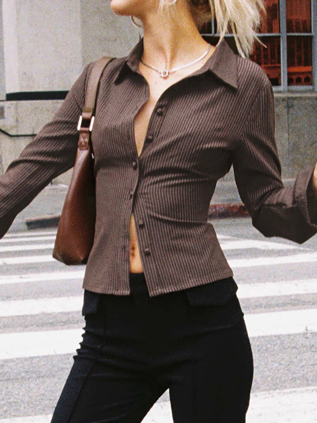 Veronica | Top im Retrostil mit Knopfleiste