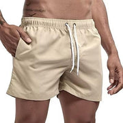 Kallo | Herren Badeshorts, Boardshorts mit Kordelzug Sommer – Khaki