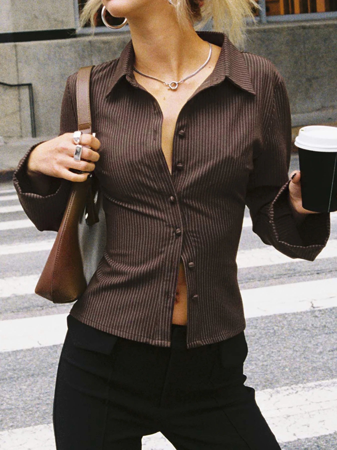 Veronica | Top im Retrostil mit Knopfleiste