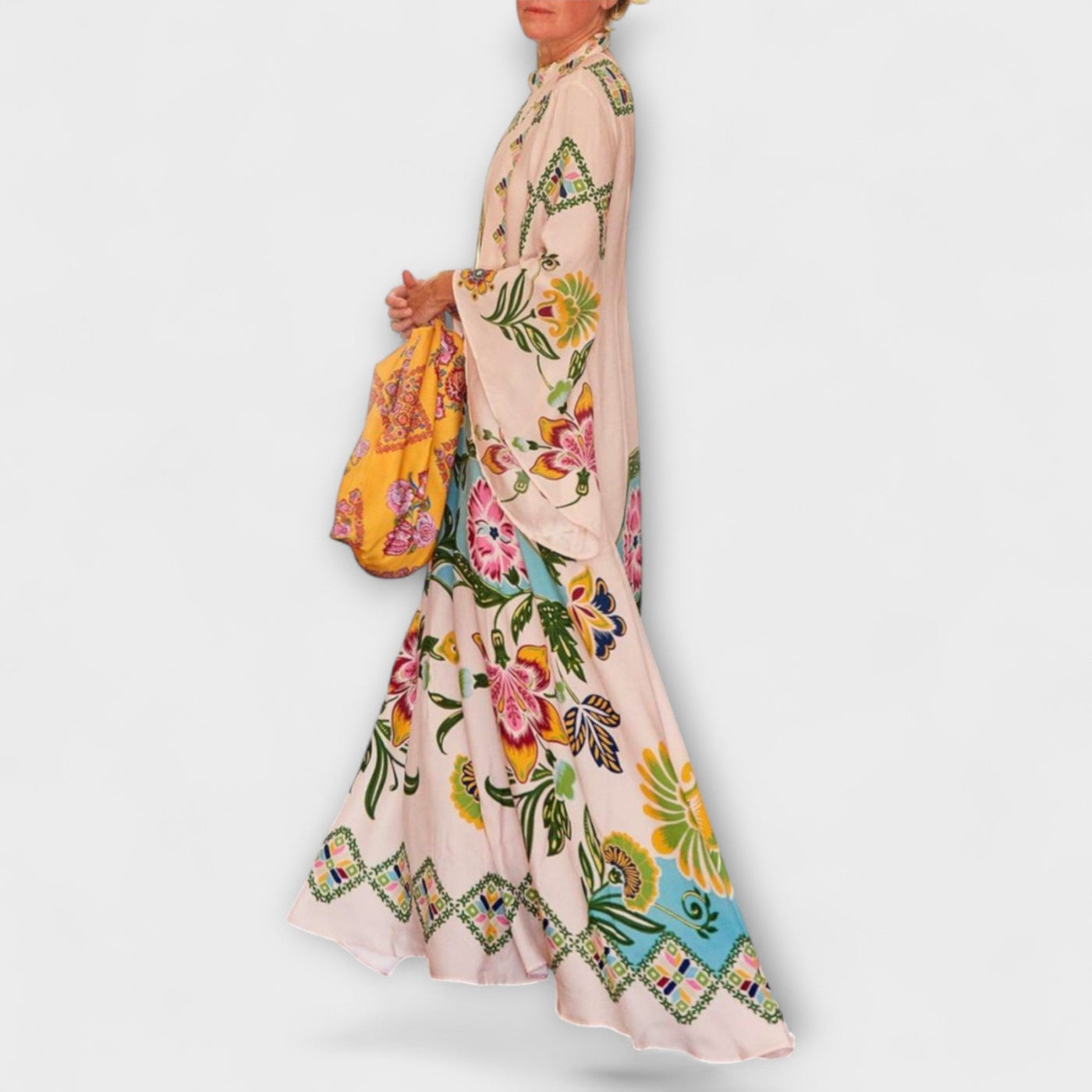 Lisa - Elegantes Maxikleid mit floralem Druck und fließendem Design