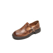Jocelyn - atmungsaktive Mary-Jane-Ballerinas – Braun