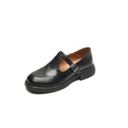 Jocelyn - atmungsaktive Mary-Jane-Ballerinas – Schwarz