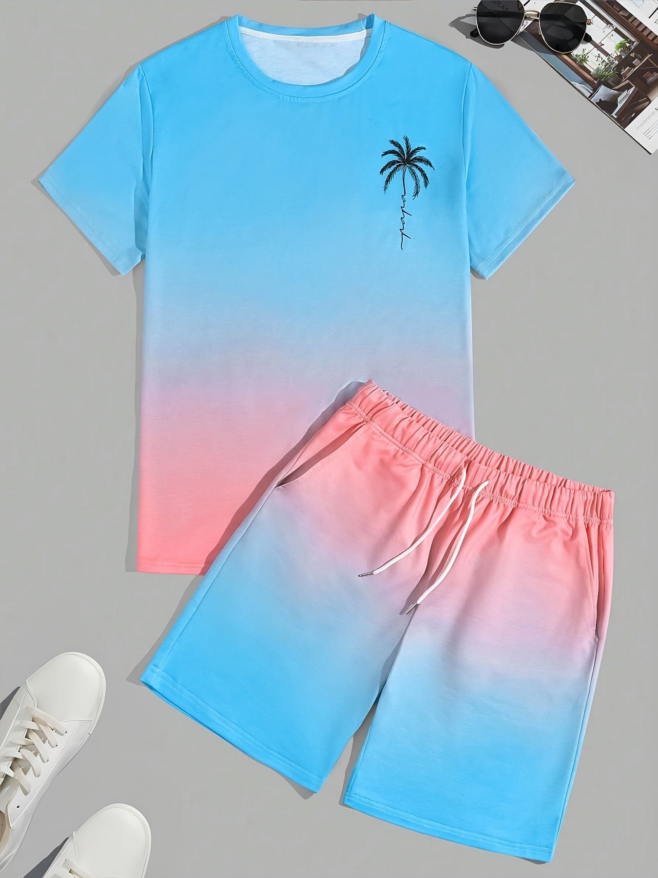 Trendiges Herren Sommer-Set aus T-Shirt und Shorts - CoolFlex