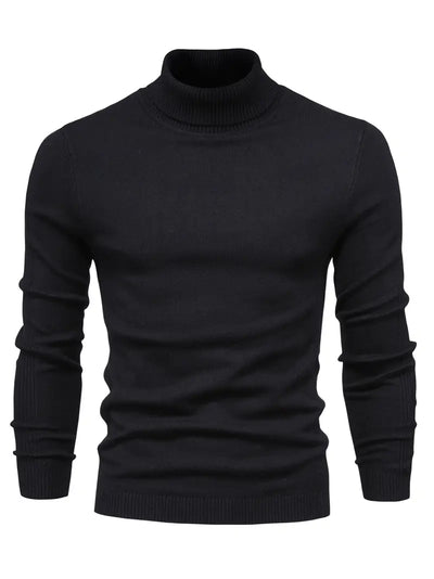 Pullover Herren Rollkragen Slim Fit | Langarm Smart Casual