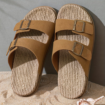 Stylische Herren Sommer-Slipper mit verstellbaren Riemen - GripStep