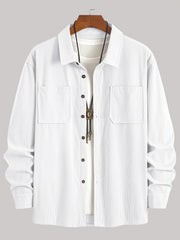 Halewick - Hochwertige Utility-Hemdjacke – Weiß