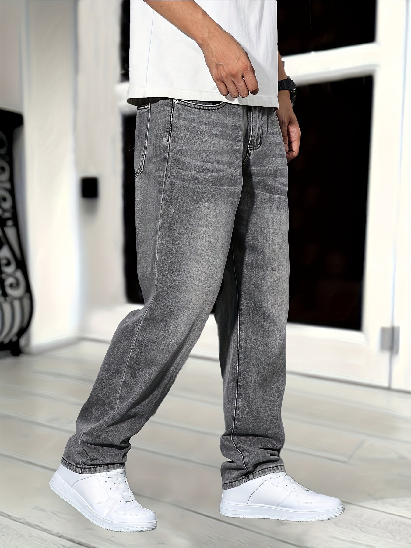 Baggy Straight-Leg Denim-Jeans für Herren