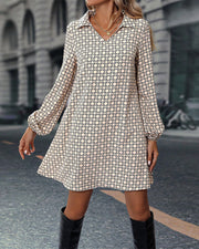 Aria - Damenkleid mit Kragen – Beige