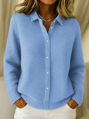 Elisenda - Soft-Touch-Strickpullover – Blau