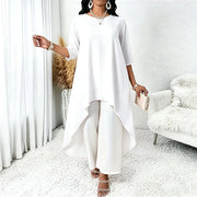Laurivelle - Soft-Touch Plus-Size-Maxikleid – Weiß