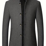 Gael - Taillierte Jacke mit hohem Kragen – Grau
