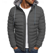 Edmund | Herren Steppjacke mit Kapuze Winterjacke – Dunkelgrau