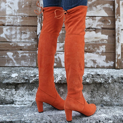 Overknee Stiefel Damen | Überkniehoher Schaft mit Slip-On