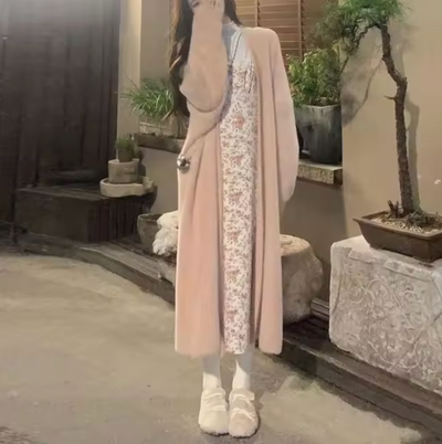 Yassi – Lange Strickjacke aus Kaschmir